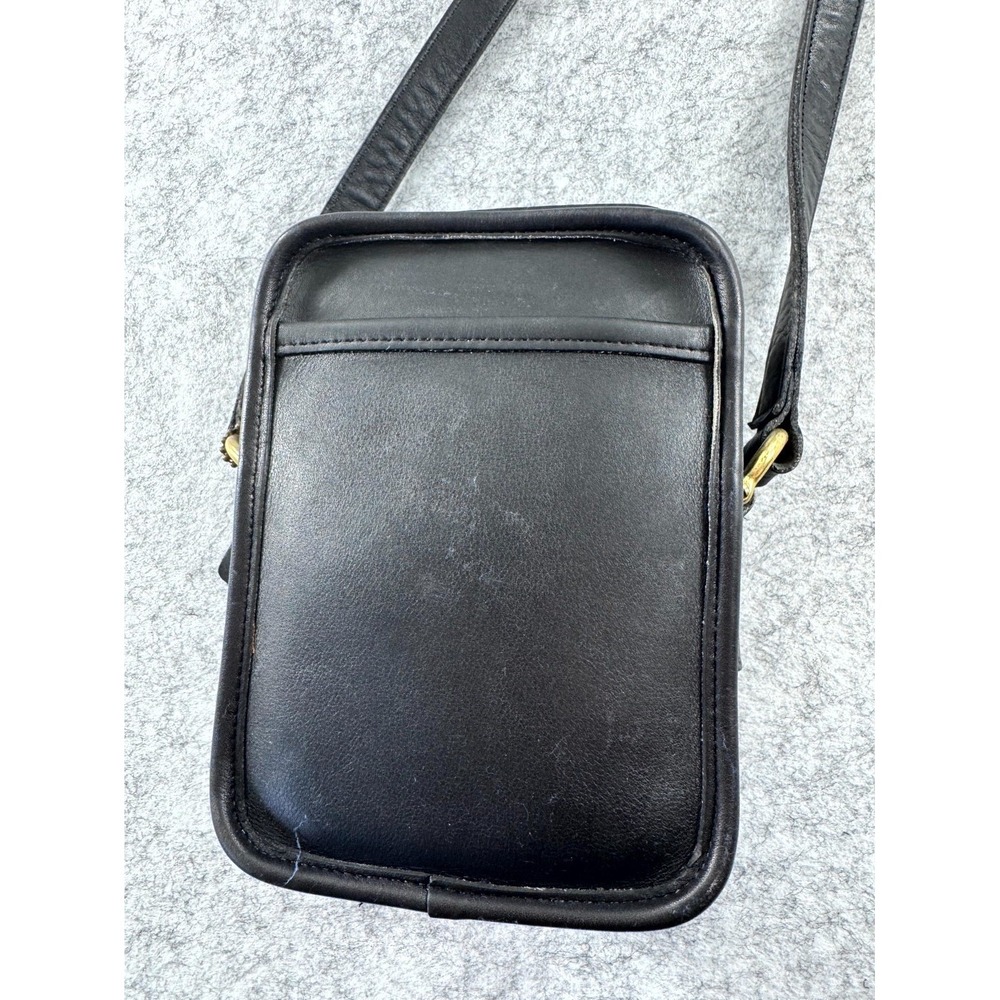 Vintage Coach 9973 Kit Bag Black Tanned‎ Leather Modern Camera Crossbody Purse